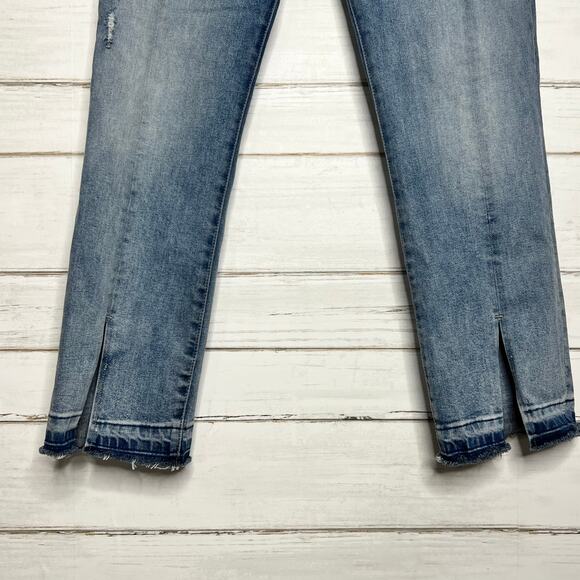 DL1961 Mara Instasculpt Straight Split Ankle Crop Jeans Size 29 - Picture 11 of 12